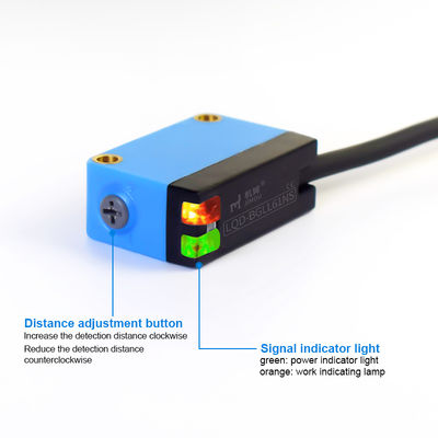 NPN PNP 30-100mm ফটোইলেকট্রিক সুইচ IP65 DC10-30V 4 তার BGLL61NS লেজার ফটোইলেকট্রিক অপটিক্যাল সেন্সর NCN মেশিনের জন্য
